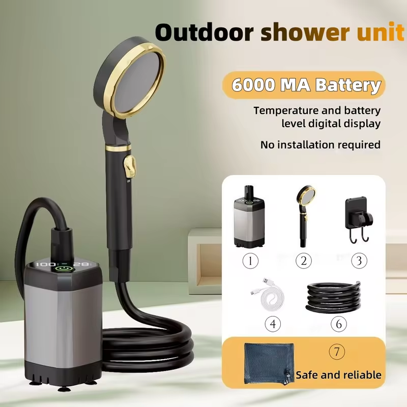 Outdoor Camping Showers - Kit de douche électrique portable d'extérieur,