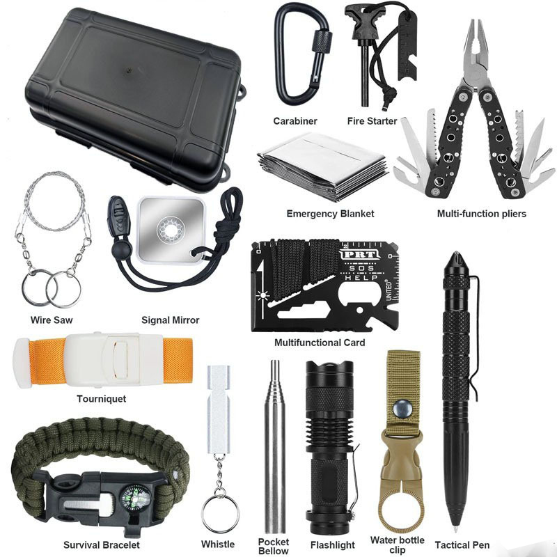 Outdoor Camping Gear - Kit d'outils de survie compact et