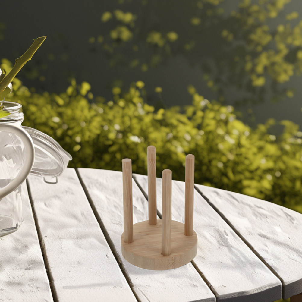 Outdoor Camping Activities - Support à gobelets compact en bois