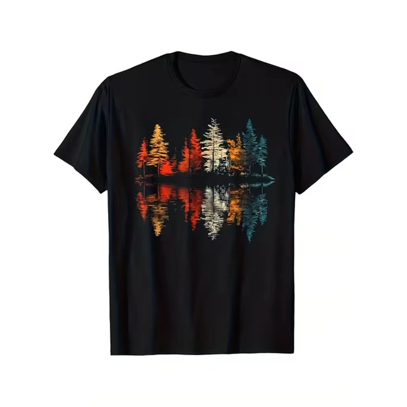 Outdoor Camping Activities - T-shirt pour homme avec imprimé rétro