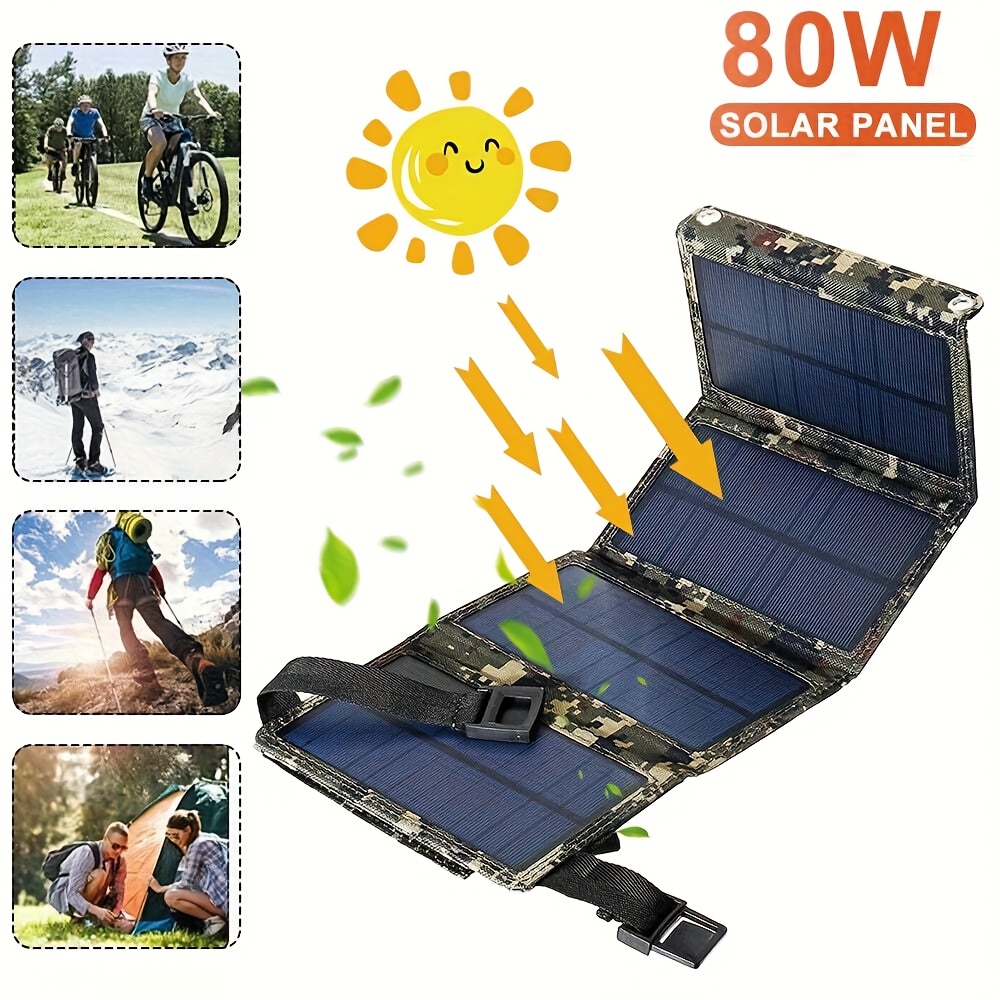 Outdoor Camping - Panneau solaire portable pliable 80W |