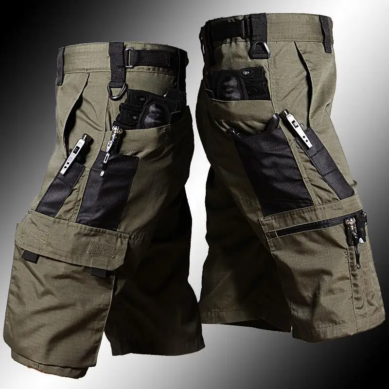 Urban Outdoor Camping - Pantalon Cargo d'extérieur vert militaire pour