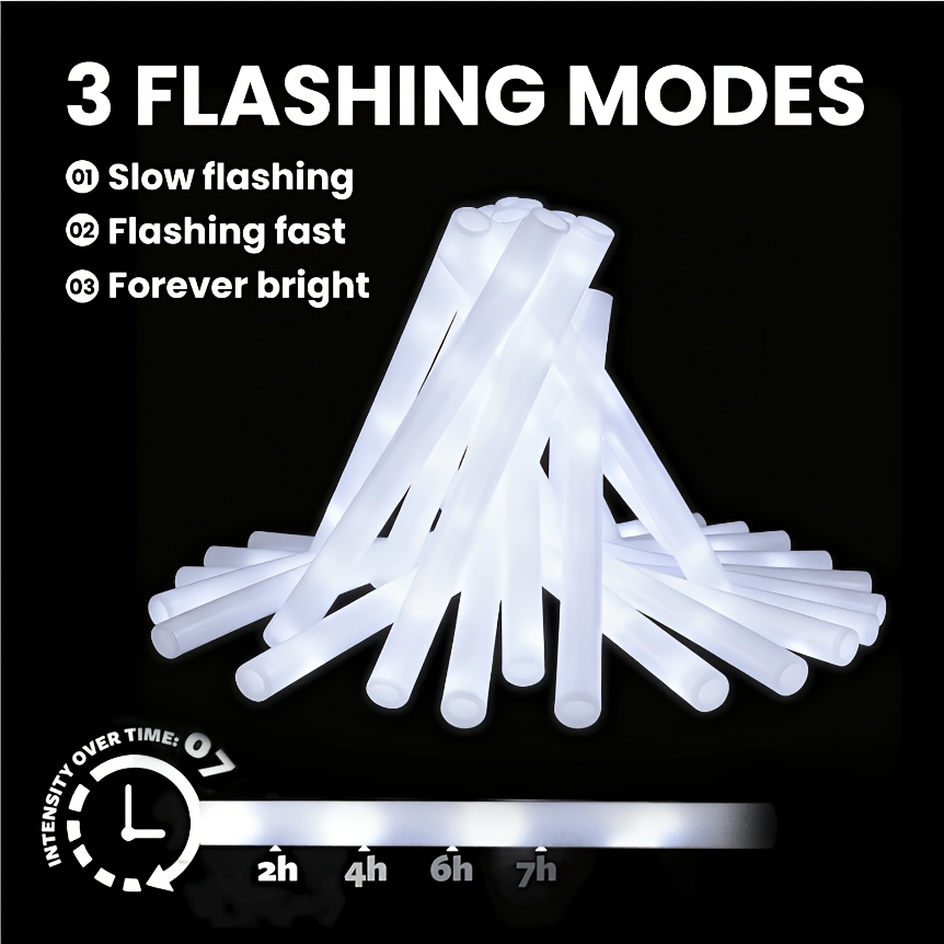Bâtons lumineux en mousse blan - Glow Sticks Survival avis et prix