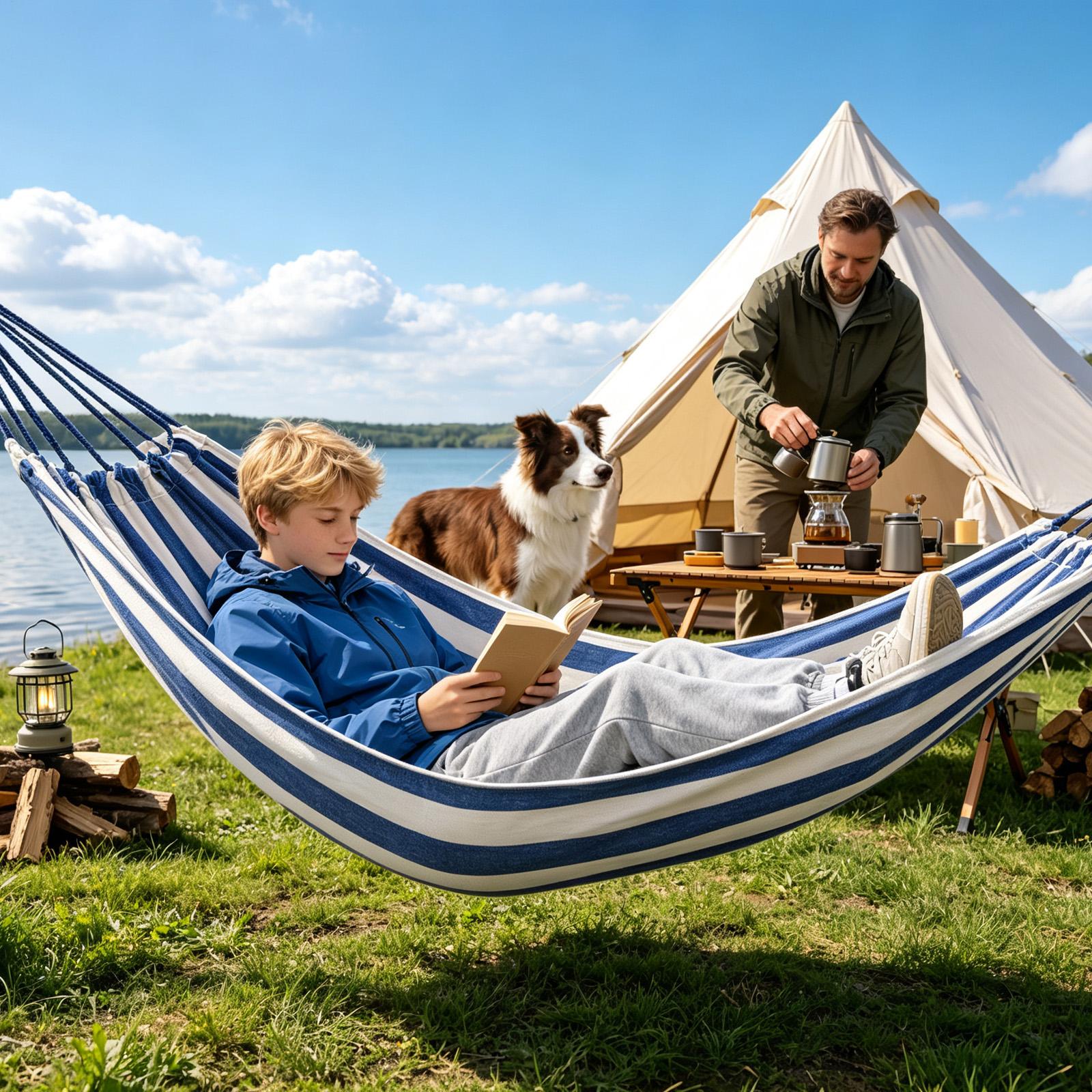 Hamac portable 200x150cm, conf - Camping Hammock avis et prix