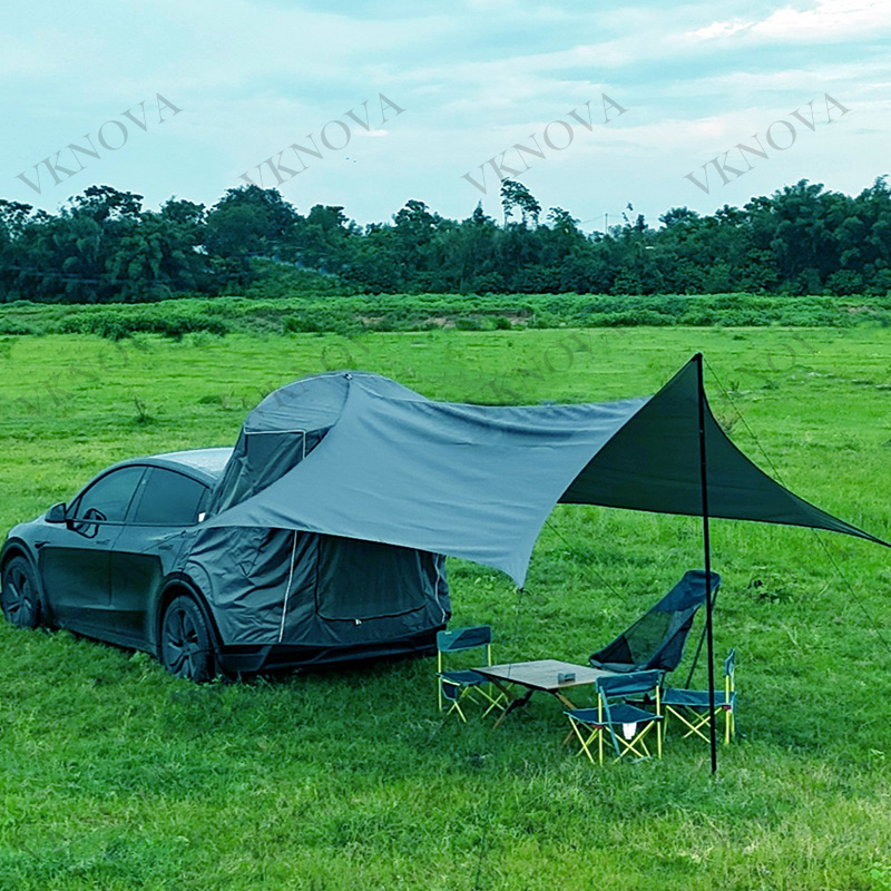 Tente de camping pour coffre d - Outdoor Camping Car Tail Tent avis et prix