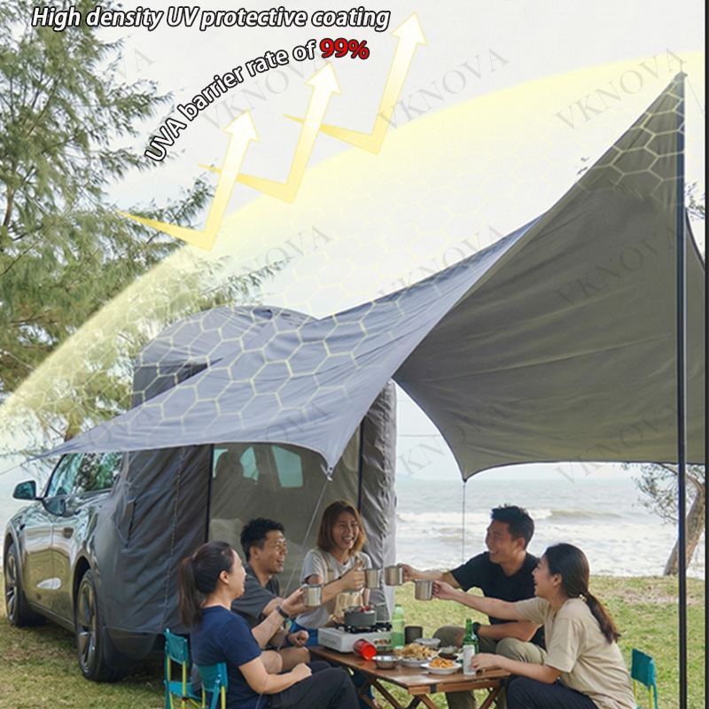 Tente de camping pour coffre d - Outdoor Camping Car Tail Tent avis et prix
