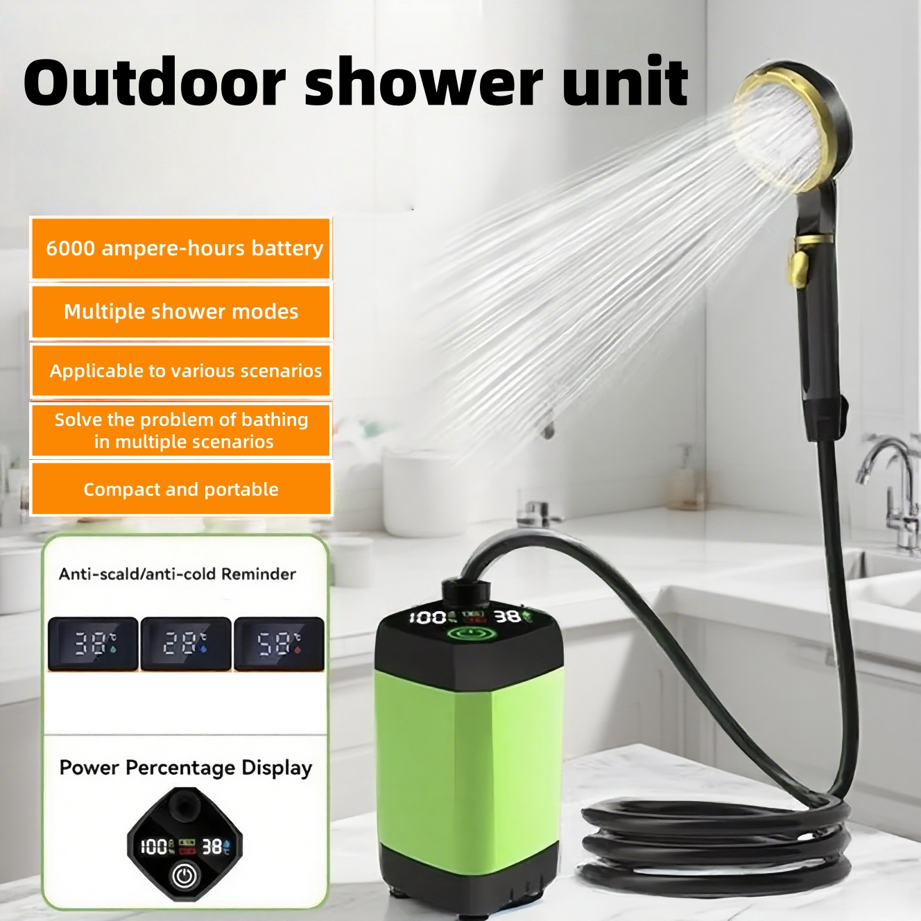 Douche électrique portable d'e - Outdoor Camping Gear avis et prix