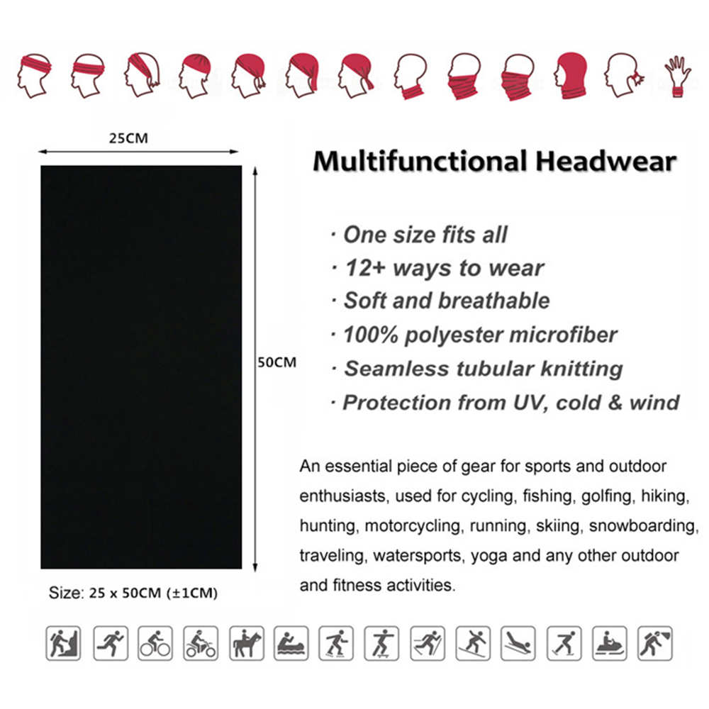 Bandanas de couleur unie sans  - Outdoor Camping Gear avis et prix